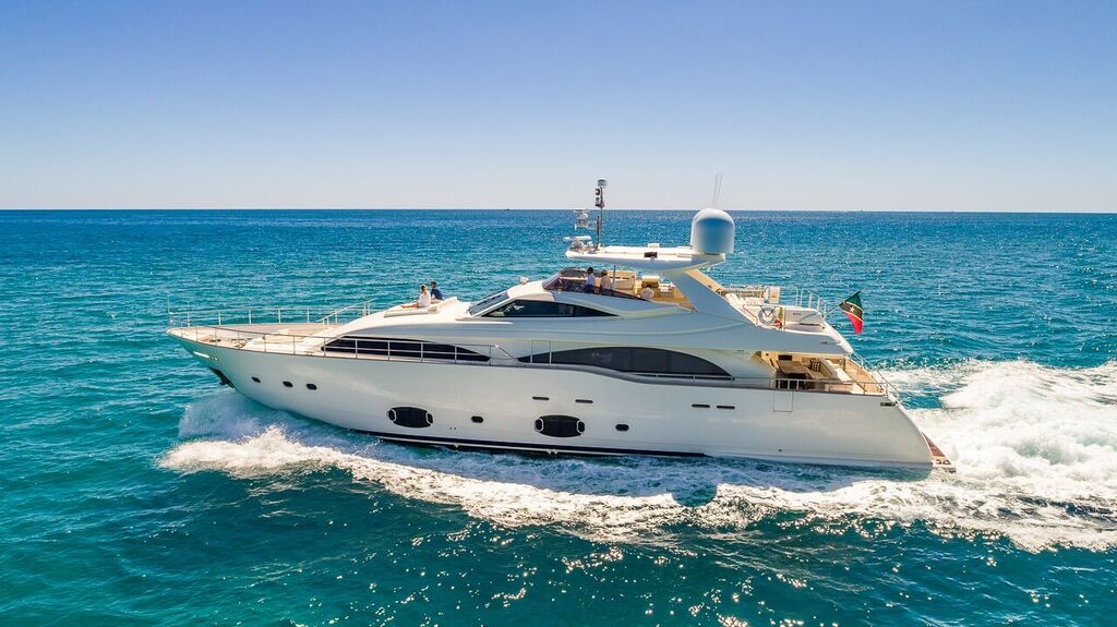 97 Foot Ferretti Yacht Rental North Miami Beach