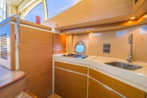 Luxury Yacht Rental Miami Azimut Flybridge Galley