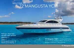 72' Mangusta South Florida Boat Rental
